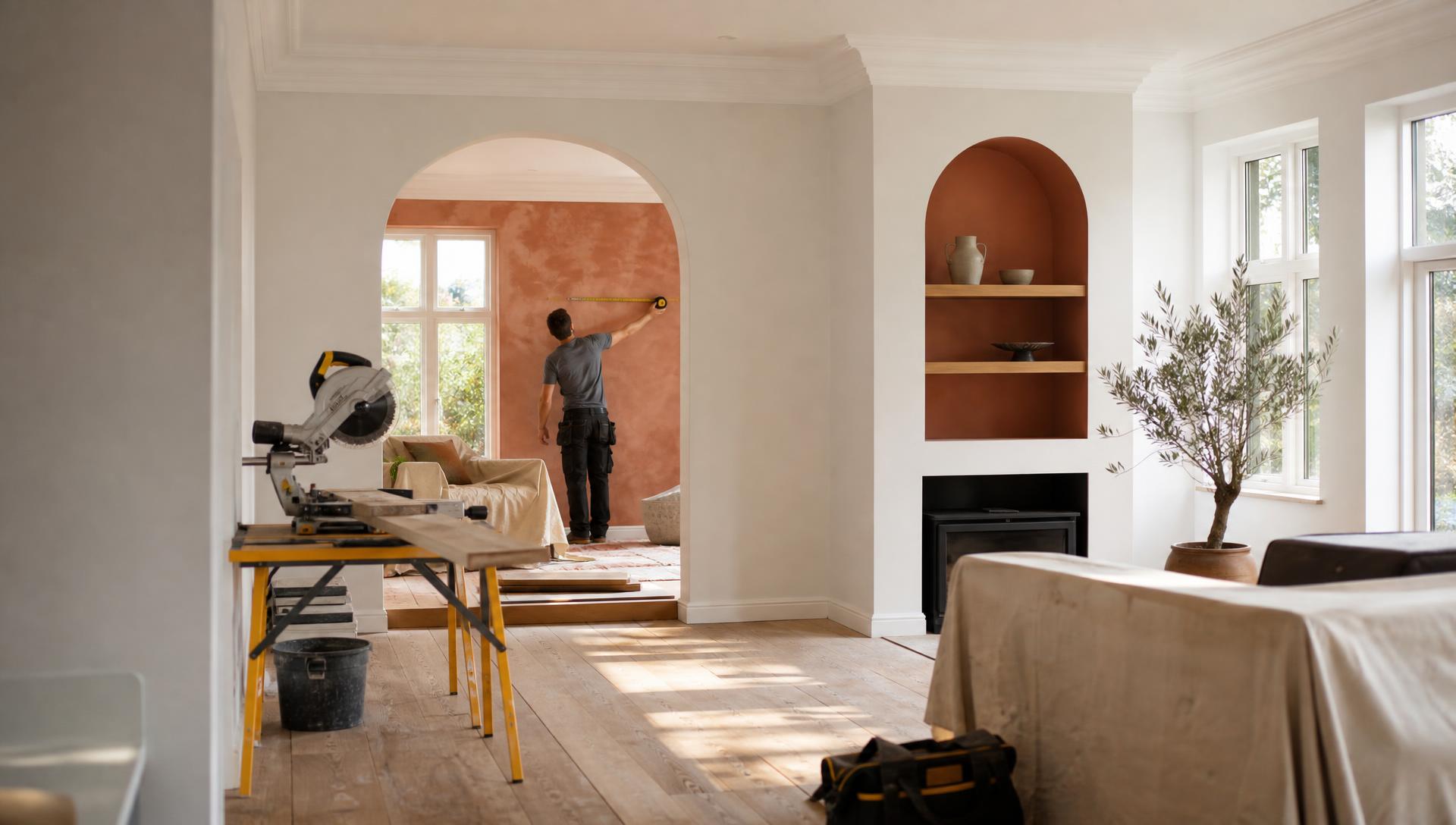 Professionelle Renovierung eines modernen Wohnraums