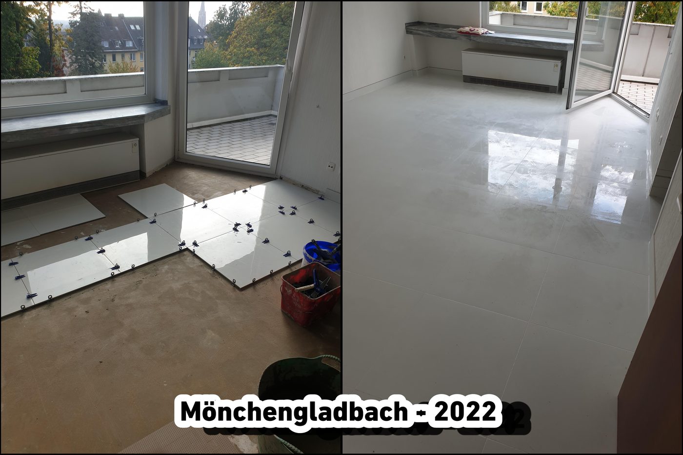 Vorher und nachher: Bodenbeläge im Wohnbereich in Mönchengladbach 2022